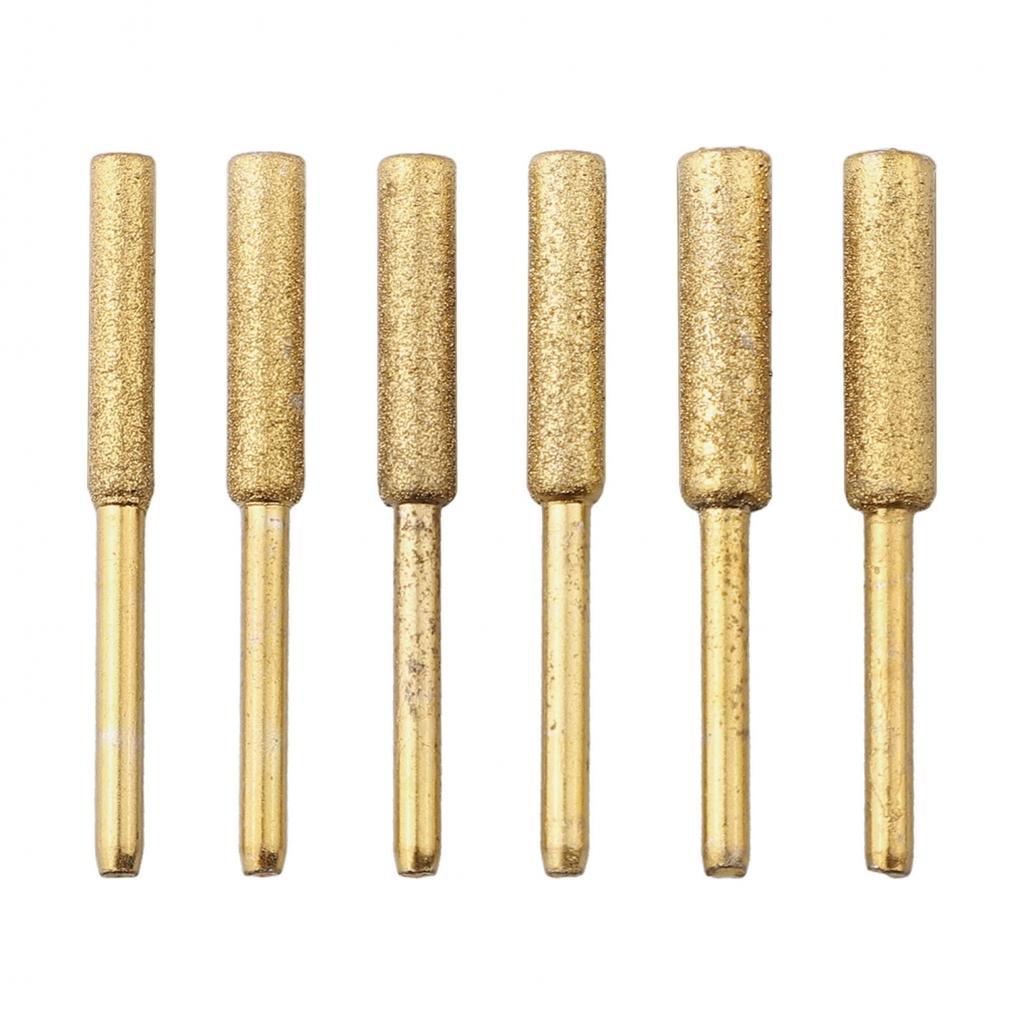 Chainsaw Grinding Stones 6 Pack Coated Cylindrical Burr for Electric Saws