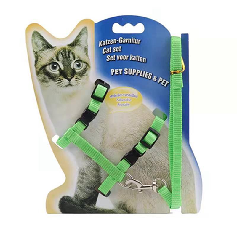 Adjustable Nylon Pet Traction Cat and Dog Collar, Cat Rope, Pet Chest Strap
