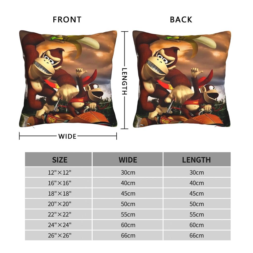 Decorative Pillowcases Donkey Kongs Bananza Games Merch Home  Throw Pillow Case Cover Drop Shipping Multiple Sizes