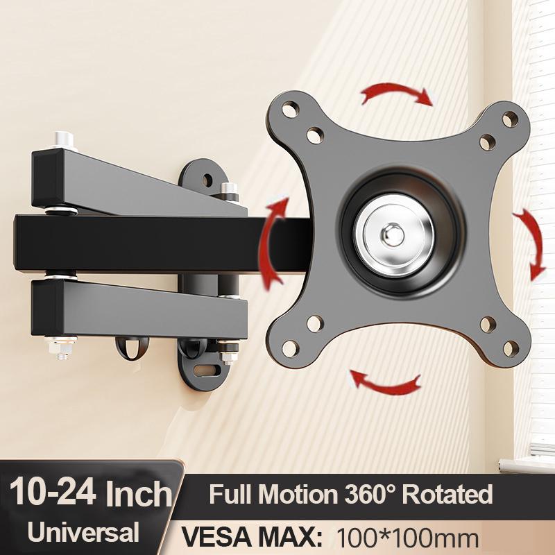 20° Tiltable TV Wall Mount Bracket 360° Rotated Holder Universal TV Mounts for 10-32 Inch LCD LED Monitor Flat Panel Halloween