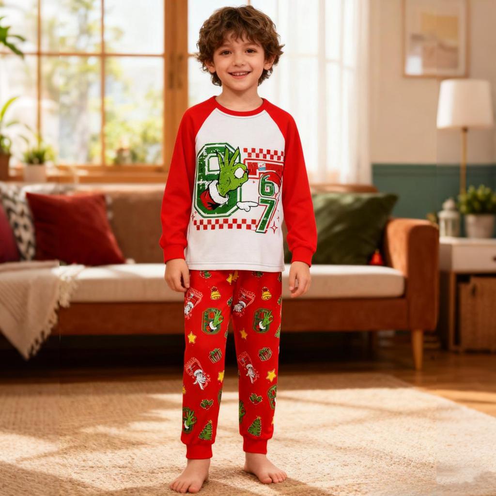 67 Children's Fashion Set: Round Neck Long-Sleeved Top And Pants