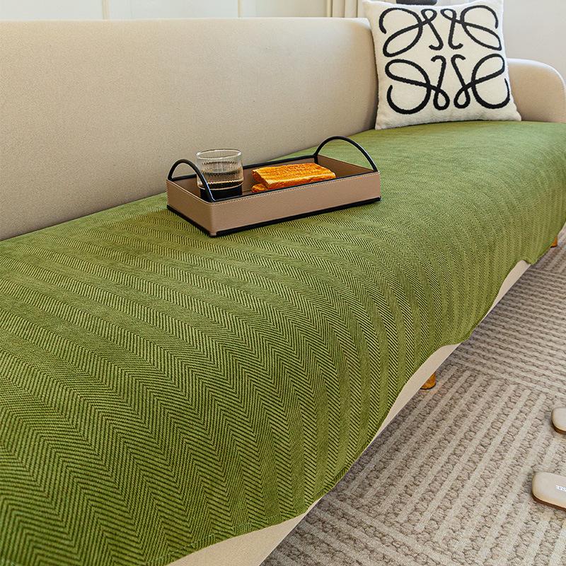 

Диванная подушка в форме синели, нескользящая подушка с узором «елочка», чехол для дивана, спинка, полотенце, не царапается 70*70cm