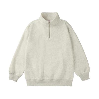 Autumn/Winter 2025 LB300 Trendy Loose-Fit Milk Silk Stand Collar Half-Zip Hoodie