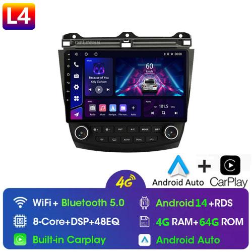 Android 14 Car Radio for Honda Accord 7 2003-2008 GPS Navigation Multimedia Video Player Carplay Android Auto Car Stereo 2 Din