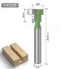 1/3 pz 1/4 pollice 6 mm gambo T slot router bit bullone esagonale foro chiave foro chiave lavorazione del legno fresa fresa finale