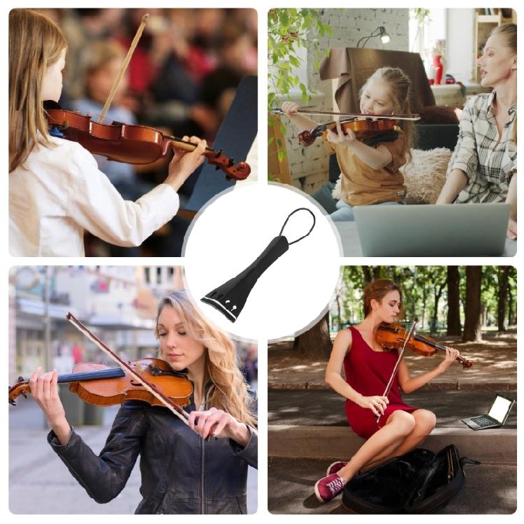 Hochwertiges Ebenholz Violin-Saitenhalter-Design mit Saitenhalter-Schnur, Violin-Reparaturteil für einfache Montage und reichen Klang