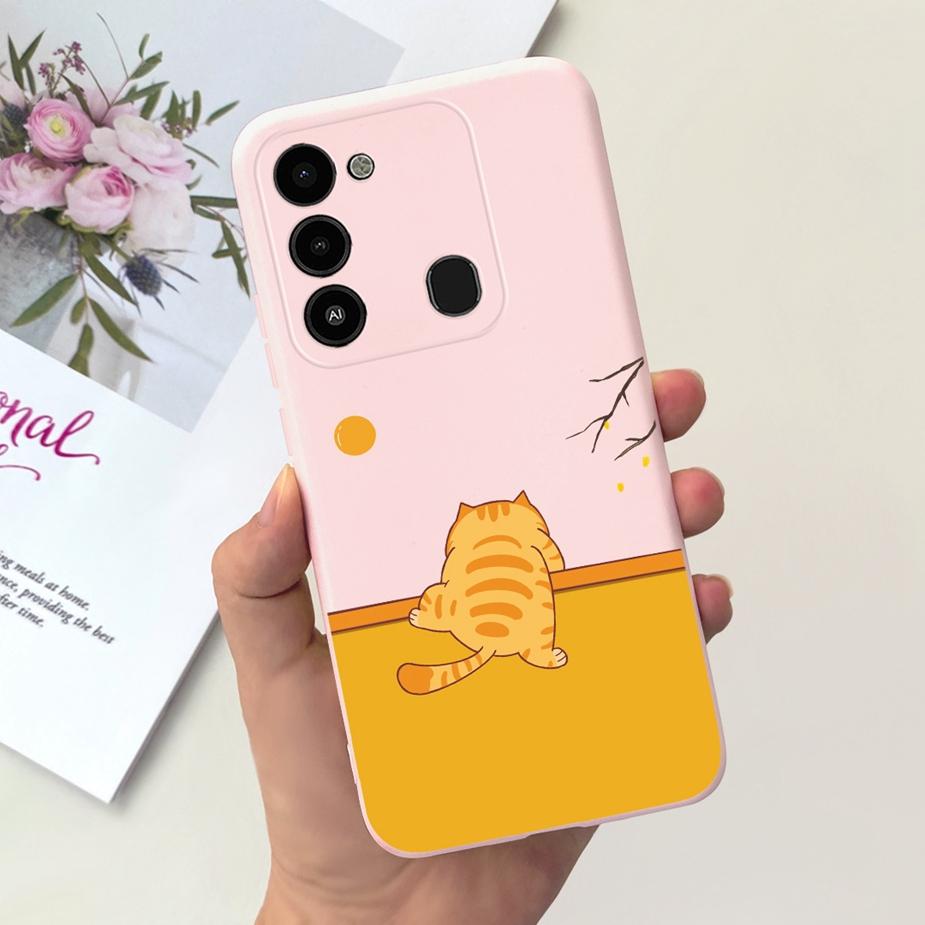 For Tecno Spark 8C Case KG5k KG5j KG5n Stylish Candy Painted Cover Soft Silicone Phone Case For Tecno Spark Go 2022 Spark8C Bags