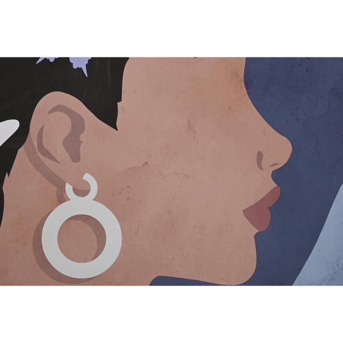 Cadre décoratif - Femme scandinave - 103 x 4,5 x 103 cm - Bois massif - Disponible en plusieurs couleurs