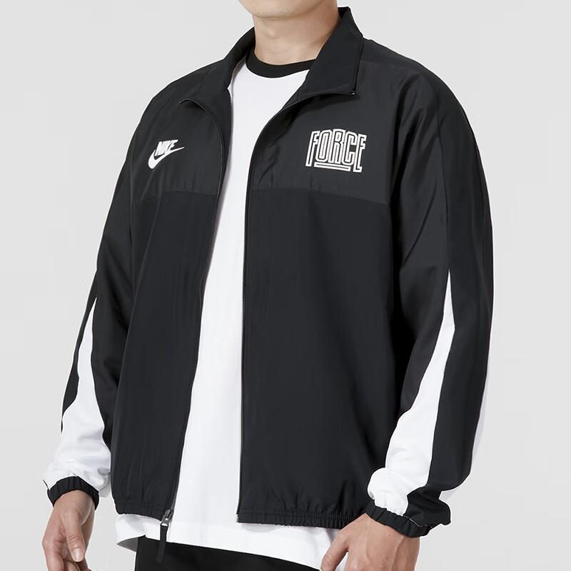 Nike Prodyšná ležérní bunda s potiskem loga Pánské svrchní oblečení Černá FB6981-010