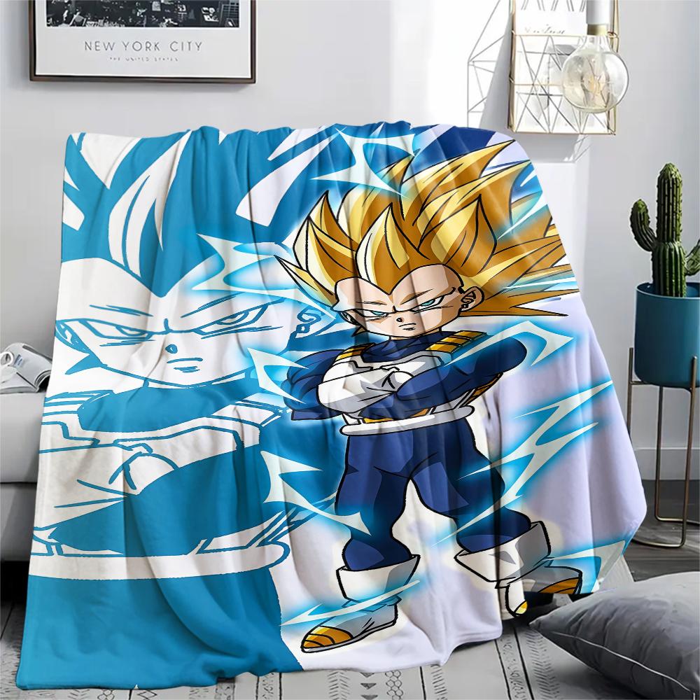 Coperta in Flanella con Stampa Personaggi Dragon Ball, Alta qualità Confortevole per Tutte le Stagioni, Arredamento per la Casa, Calore e Comfort, Perfetta per Regali di Natale