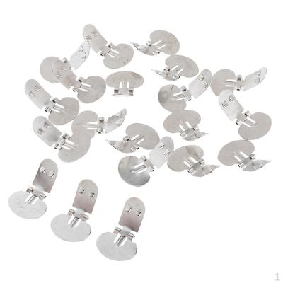 20pack Aço Inoxidável Em Branco Sapato Clipes DIY Artesanato Fivelas para Sapatos Prata