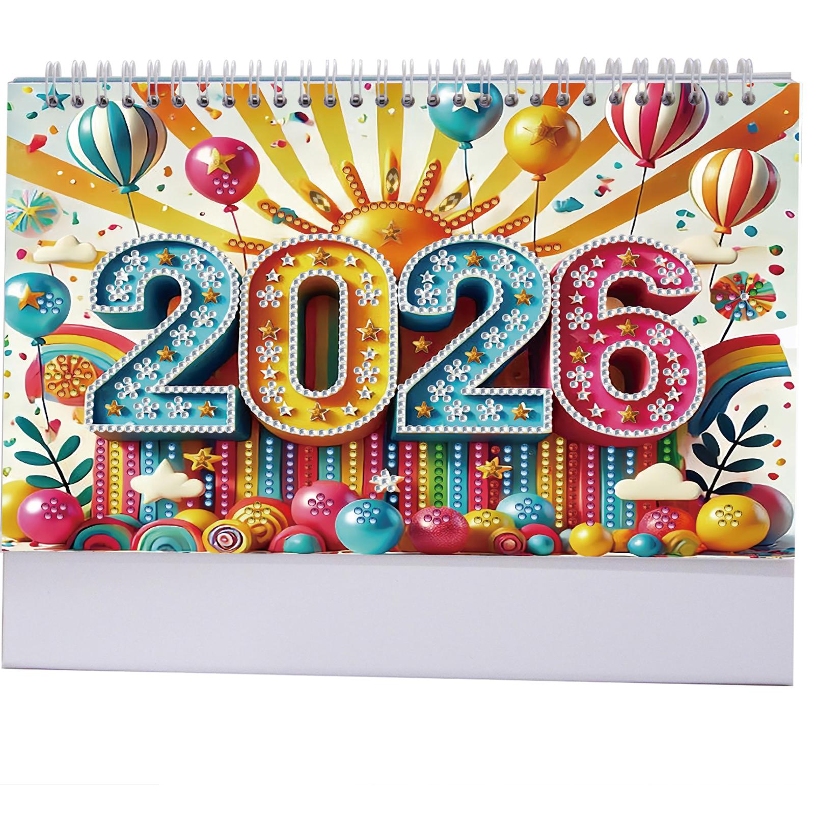 

Набор для алмазной вышивки, месячный календарь, сделай сам календарь, настольное украшение, ежемесячный перекидной настольный календарь для взрослых, начинающих