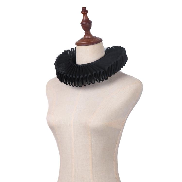 Adjustable Tie Ruffled Collar Retro For Victorian Age Costumes and Cosplay Halloween Accessory Versatile Collar