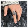 Adjustable Dragon Ring Men Plated Vintage Style Finger Unisex Animal Motif Statement Jewelry
