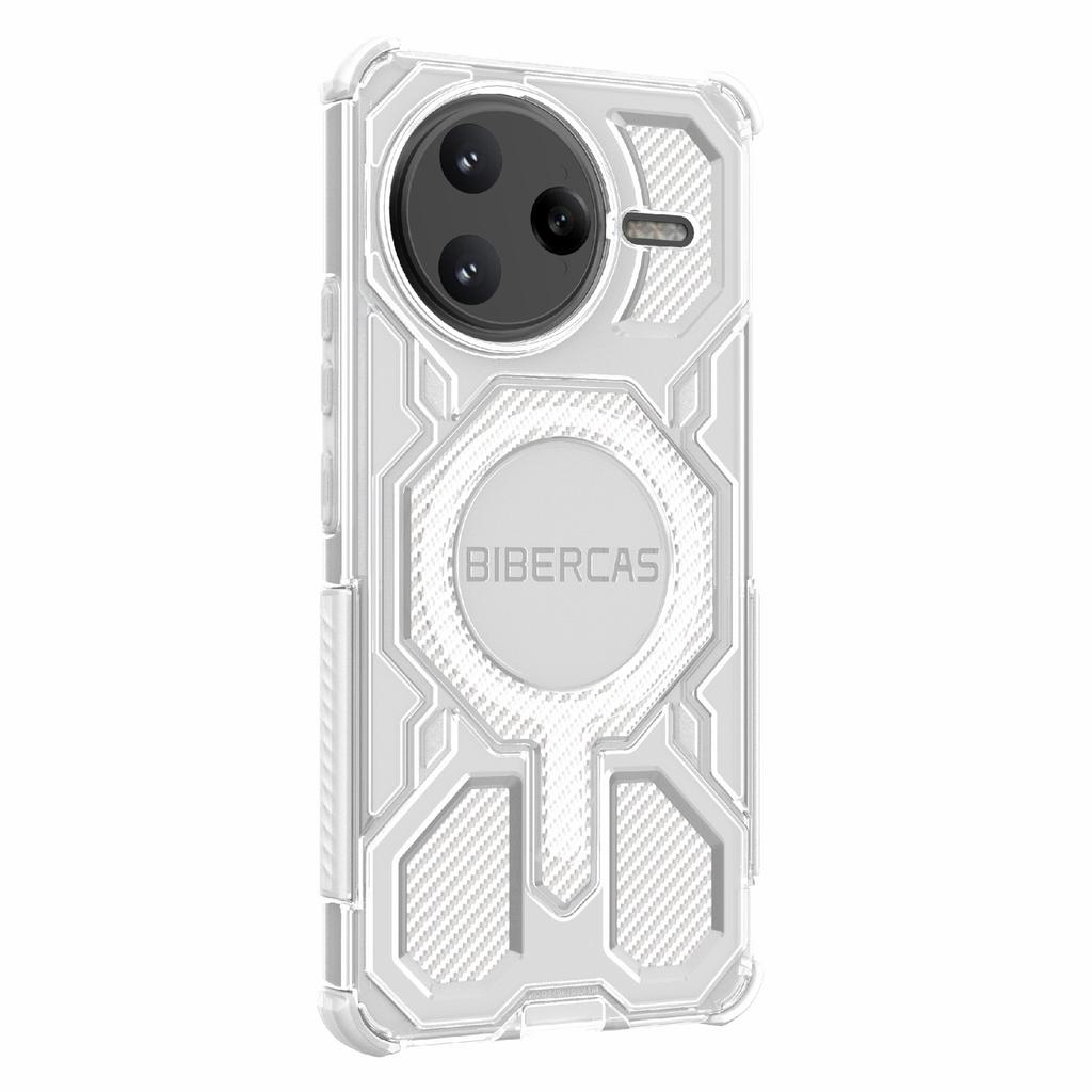 BIBERCAS J-16 Transparent Series For Xiaomi Poco F7 Ultra 5G/Redmi K80 Pro 5G Case Compatible with MagSafe TPU+PC Phone Cover