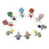 60 Pieces Mixed Silver Angel Butterfly Charms Pendants Faceted Beads
