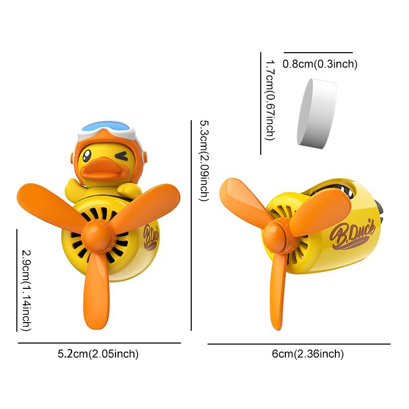 No Perfume DIY Fragrance Diffuser Rotate Propeller Cute Fun Duck Pilot Car Ornaments Vent Plane Accsesories Interior Decorations