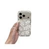 White Flower Drop-proof Transparent Phone Case for iPhone 14/15/16/17 Pro Max