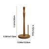 Freestanding Wooden Paper Towel Holder Stable Anti-Skid Disposable Paper Holder Space Saving Vertical Tissue Stand for Kitchen