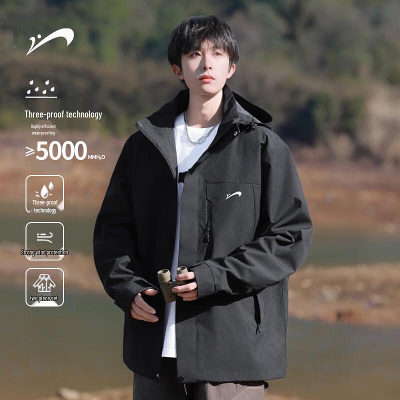 

Guirenniao Men s Outdoor 3-in-1 Winter Warm Jacket 2XL