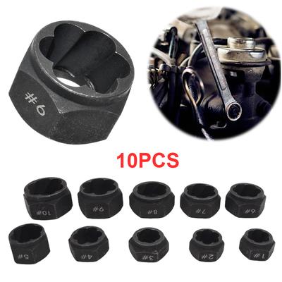 10Pcs Damaged Nut Bolt Remover Wear Resist Socket Wrench Extractor Drill Bits Set for Removing Damaged Rusted Bolts