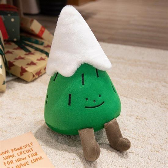 Cartoon Christmas Little Pine Tree Plush Doll Wearing Santa Hat Doll Children'S Rag Doll New Year'S Gift