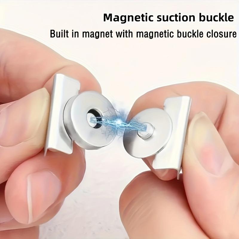 Bag Snap Buttons Metal Seamless Magnetic Buckle Clasp For Tote Bags Clothing And Diy Crafts No-Sewing Clip Closures Set