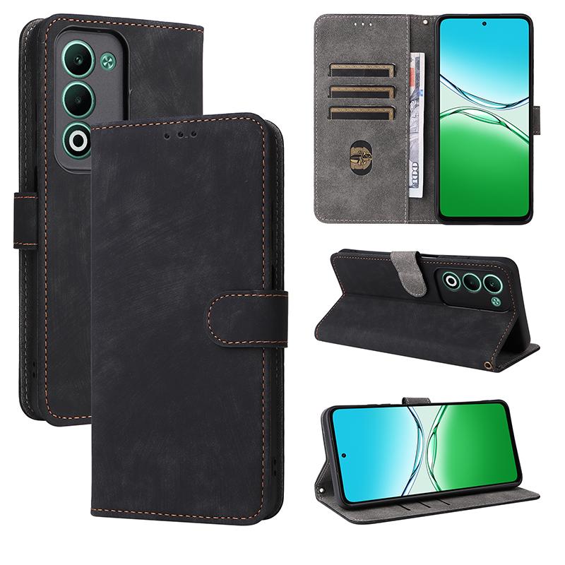 Flip Cover for OPPO A5 PU Leather Full-Body Protection With [RFID Blocking] Shockproof Durable Retro Phone Case