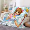 3D Print Anime Card Captor Sakura Soft Plush Blanket, Flannel Blanket Throw Blanket for Living Room Bedroom Bed Sofa Cover