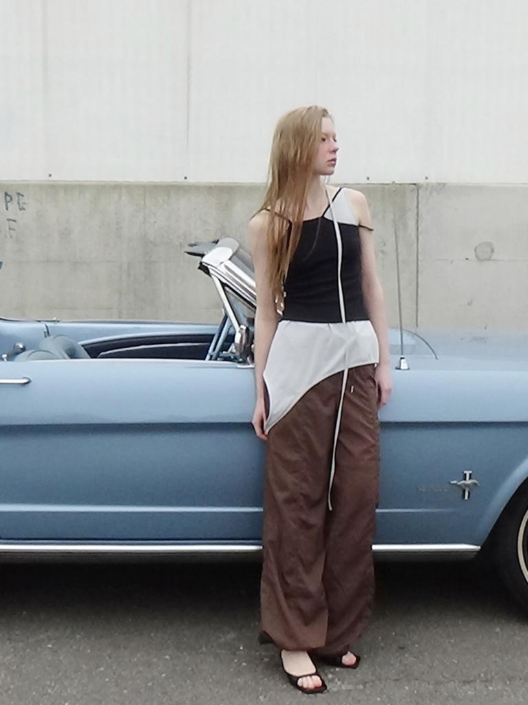 ETMON String Wide Pants, Brown