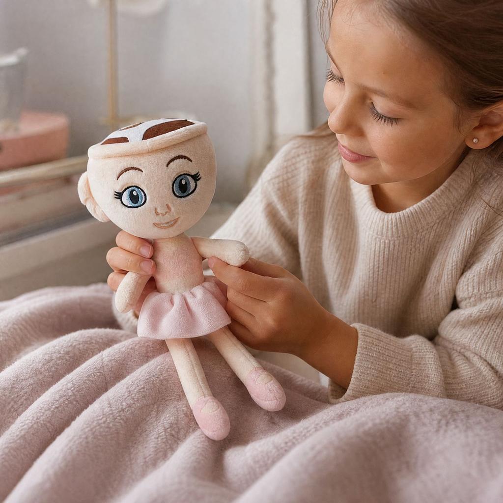 Plush Stuffed Animal Doll Toy, Soft Cuddly Figure for Kids, Children, Boys and Girls