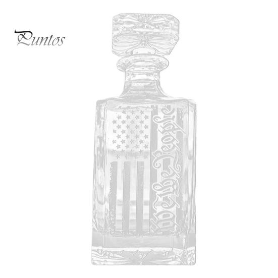 

450 мл бутылка виски американский флаг узор бутылка вина прозрачный стеклянный графин для виски для домашней вечеринки 450ML