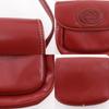GUCCI Old Gucci Shoulder Bag 001.904.1059 Interlocking G Red Calfskin Women Used