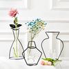 Retro Flowers Vase Table Iron Line Pot Ornament Metal Plant Holder Nordic Styles Home Flower Vase Garden Decorations Wedding