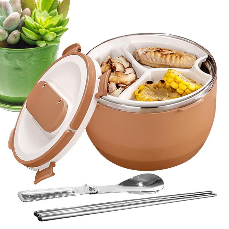 Portable Lunch Box Kids Lunch Box With Utensil Multi Compartments Salad Storage Portable Container For Adults Kids Camping Work хаки