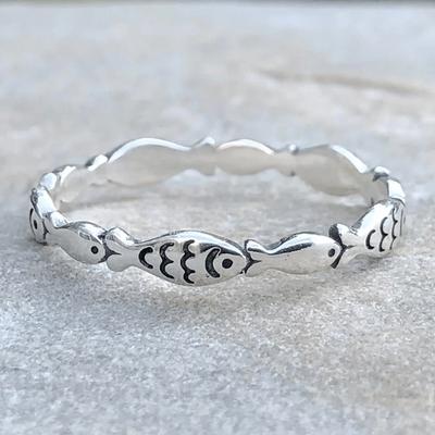 1 Stück Vintage Kleiner Fisch Ring für Damen Herren Täglich Party Lässig Ungewöhnlicher Tierring