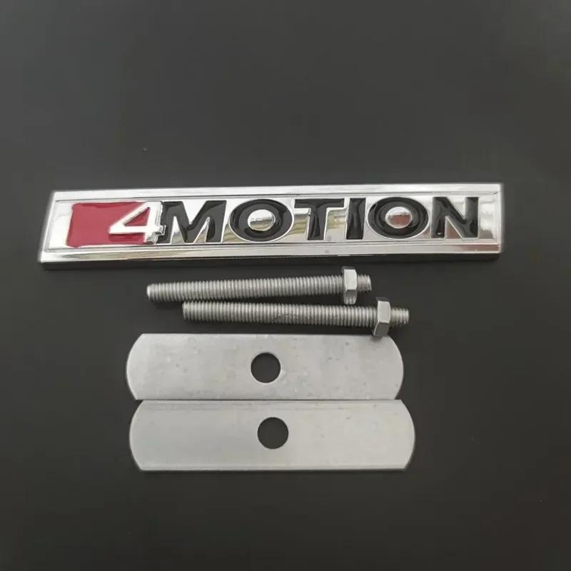 3D Metal 4 MOTION Logo Front Grille Badge Emblem Decals for VW Golf Tiguan Touareg Passat Polo Jetta Car Stickers Chrome zf3