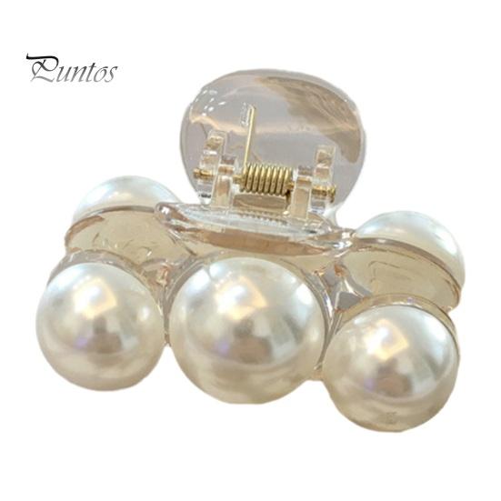 Faux Pearl Hair Claw Clips Sweet Elegant Stylish Bathing Use Eco-friendly Hair Accessories for Women Girls