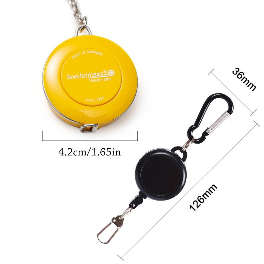 150cm/60inch Cute Mini Retractable Portable Ruler Keychains Tape Measure Roll Tape Key Ring Sewing Tools Gifts for Men Women