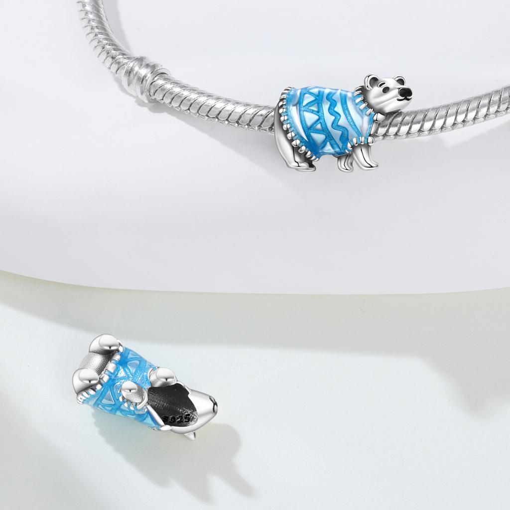 Copper Blue Dolphin Jellyfish Polar Bear Charms Beads Fit Original Bracelet Necklace Fine Jewelry Women Diy Gifts