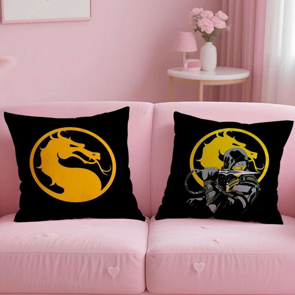 Popular Mmortal Kombating Cushion Cover Soft EasyWash Pillow Case Versatile for Couch Bed Travel and Office