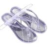 Crystal Jelly Transparent Cool Slippers Female Summer Student Korean Version of Fashion Trend Outer Wear Pinch Foot Flip-flops Flat Bottom