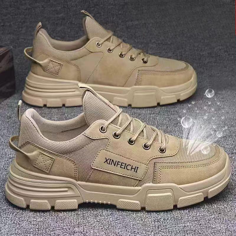

2025 мужская обувь весна и осень тренд одинарная обувь повседневная беговая нескользящая спортивная обувь мужская обувь 40 хаки