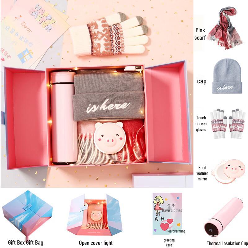 

Three Dolphins Winter Scarf 5-Piece Gift Set One Size