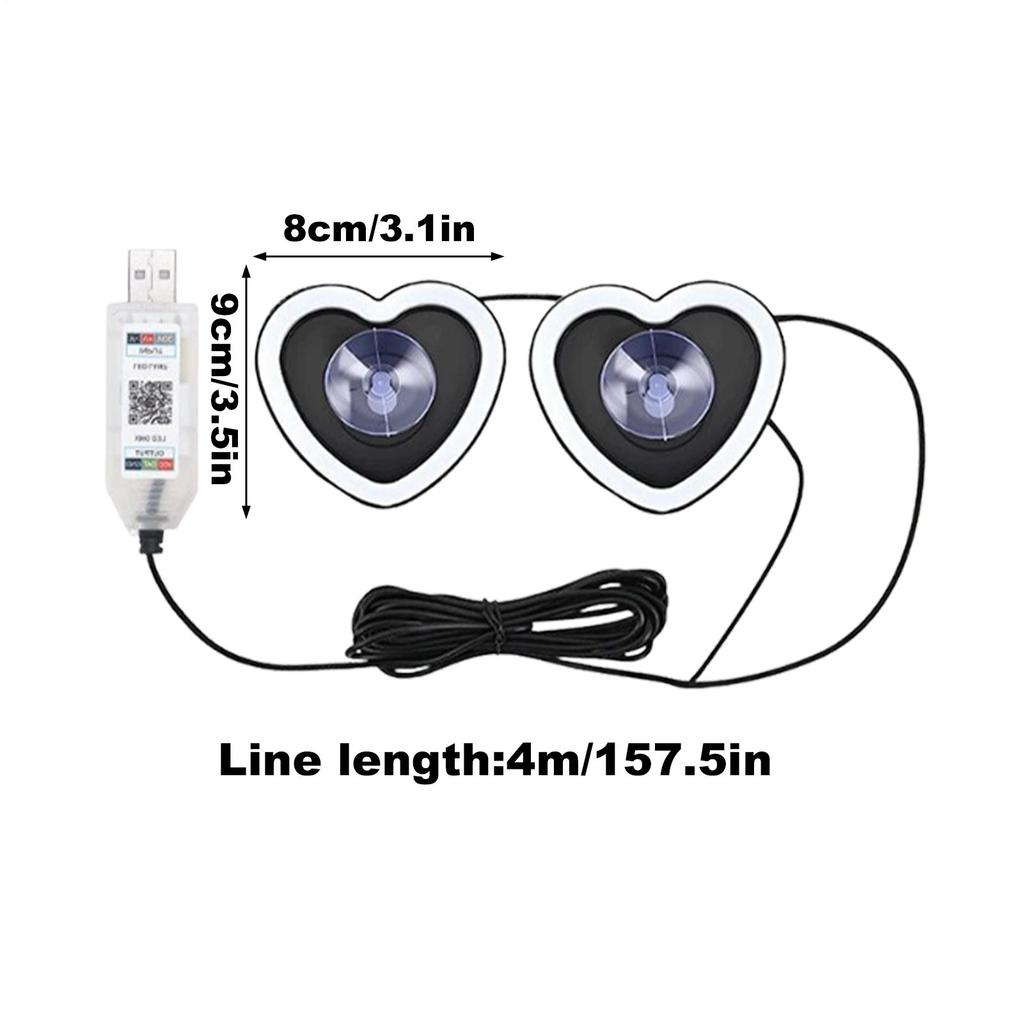 Car Led Lights Interior Suction Cup USB Charging Lighting Inside Car Lights For Family Friends Enthusiast Driving Automotive