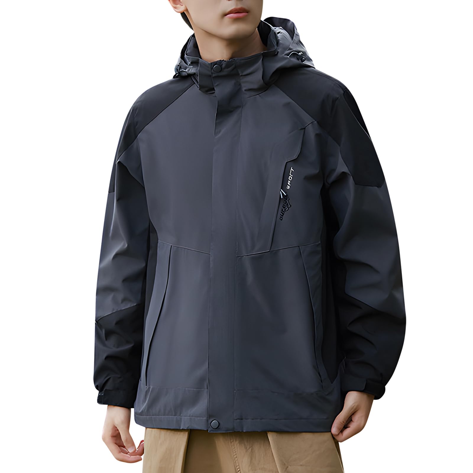 uptoyou Windbreaker Mountain Windproof Lightweight Outerwear for and Outdoor Lightweight and Spring and Fall Men s Water-Repellent Jacket, Parka,