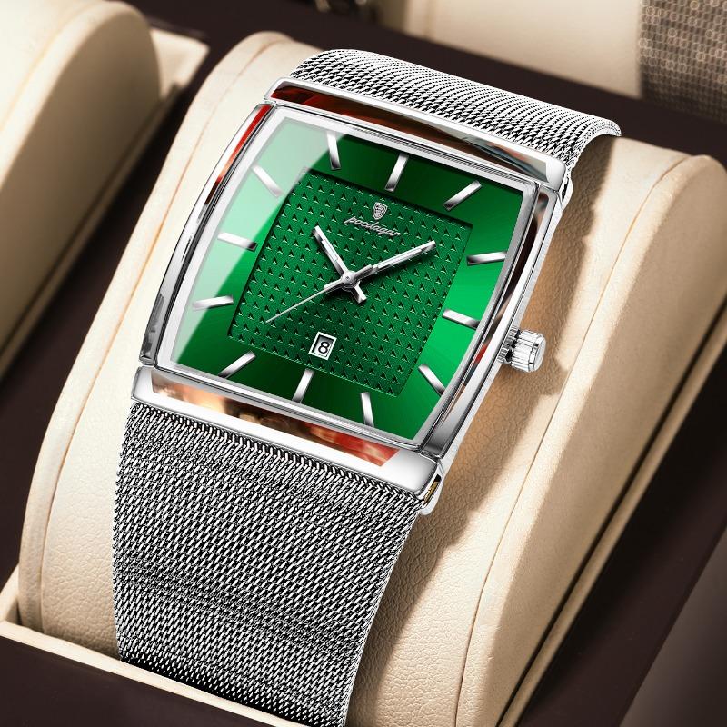 

Top Brand Ultra Thin Men s Watch Waterproof Calendar Mesh Strap Business Fashion Quartz Watch