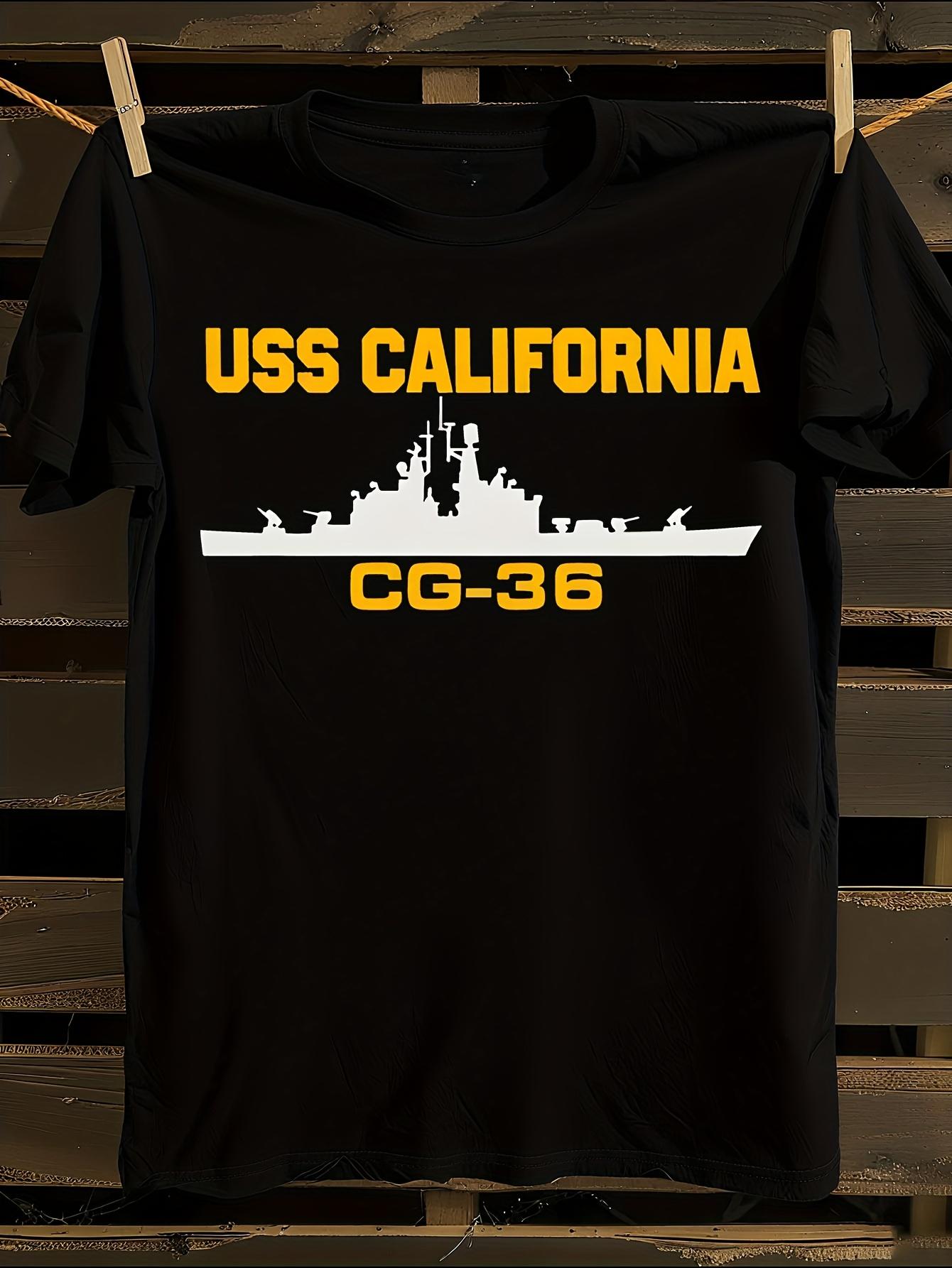 USS California CG-36 Battleship Graphic T-shirt S