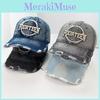 Retro Letters Embroidered Cotton Baseball Cap With Curved Peak For Daily Use