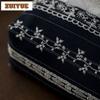 Handmade Indigo Jacquard Cloth Tissue Box Elegant Tissue Rangement Wet Wipes Case Reusable Paper Drawer Hotel Napkin Storage